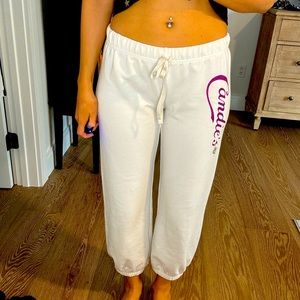 Candie’s Y2K Cropped White Sweatpants